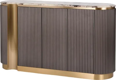 Produktbild von FURNLUX Anrichte Stilig Dunkelgrau 158cm / Hauptfarbe: Grau / Abmessungen: 158 x 88 x 40 cm