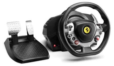 Zdjęcie produktu dla Thrustmaster TX Racing Wheel Ferrari 458 Italia Ed., Kierownica + pedały, PC, Xbox One, Analogowy, 900°, Przewodowa, Czarny
