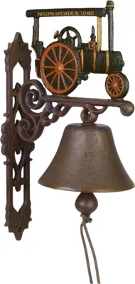 Produktbild von Wandglocke Türglocke Türklopfer Figürchen Gusseisen Dampfwagen