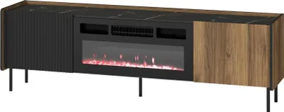 Produktbild von Fernsehschrank PRESTIGO P17E Tv Lowboard 180x55x40 cm 2 Türen Unterschrank Elektrische Kamin mit Heizfunktion