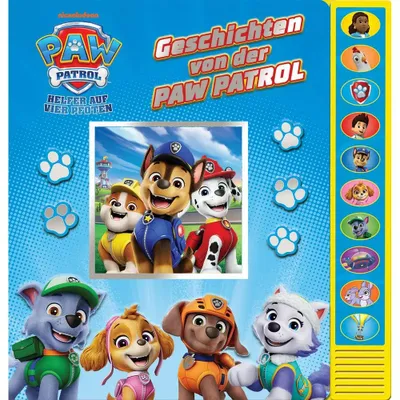 Obrázok produktu pre PAW Patrol - Geschichten von der PAW Patrol - Pappbilderbuch zum Vorlesen - Soundbuch mit 10 lustigen Geräuschen