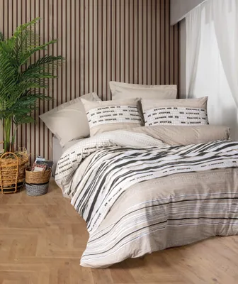 Produktbild von L'Essentiel Linge de Maison, Perry - Beige, Ranforce Doppel-Bettbezug-Set (DE), Beige, 100 % BAUMWOLLE RANFORCE, 200 x 200 cm