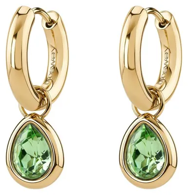 Immagine prodotto di Orecchini 2 in 1 placcati oro con grande cristallo Symphonia BYM217