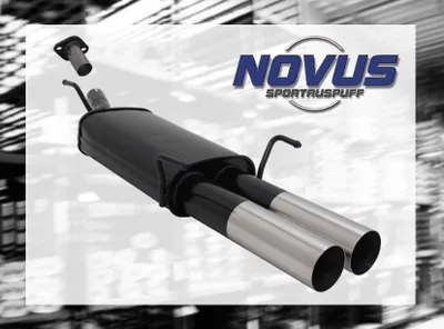 Produktbild von Novus Sportauspuff für Opel Astra G Coupe / Cabrio 2x76mm RL-Design