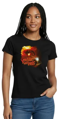 Produktbild von Spreadshirt Der Herr Der Ringe Gandalf Und Der Balrog Zitat Frauen T-Shirt, L, Schwarz