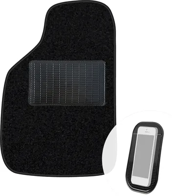 Produktbild von moto-MOLTICO Fahrer Fußmatte Auto Velours Fahrerseite Autoteppiche Schwarz Fahrermatte 1-teilig passend für Suzuki Swift I 1994-2004