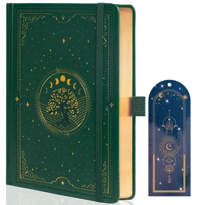 Produktbild von A5 Notizbuch mit Punktraster, Hardcover , 190 nummerierte Seiten, Grün