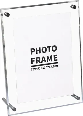 Immagine prodotto di Cornice in acrilico trasparente per la presentazione di certificati e foto con cornice in metallo, 17,1 x 22,3 cm
