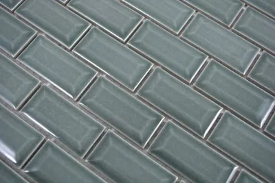 Produktbild von Handmuster Mini Metro Subway Mosaikfliese Keramik Fliesenspiegel Küche petrol MOS26-0218_m