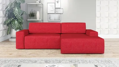 Produktbild von Ecksofa TOTI mit Schlaffunktion. Farbe: Rot