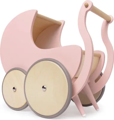 Produktbild von Kinderfeets PRAM,  Walker Retro Puppenwagen aus Holz, Altrosa