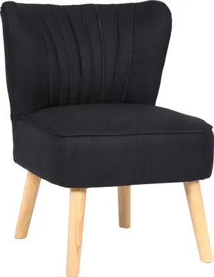 Produktbild von CLP Lounger Sevran Stoff mit Holzgestell und Rückenlehne schwarz