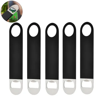 Produktbild von 5 Stück Flaschenöffner, Dosenöffner Edelstahl, Korkenzieher, Bieröffner, Bierkorkenzieher, Tragbare Kapselheber für Home Pub Outdoor
