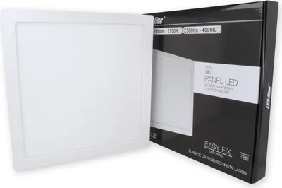 Image de 24W Panneau LED Ultra Slim 14mm Plafonnier apparent Spot Lumière blanc chaud 2150 lumens Angle