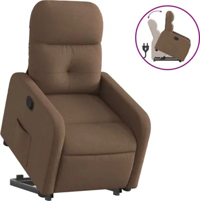 Produktbild von vidaXL Relaxsessel mit Aufstehhilfe Braun Stoff
