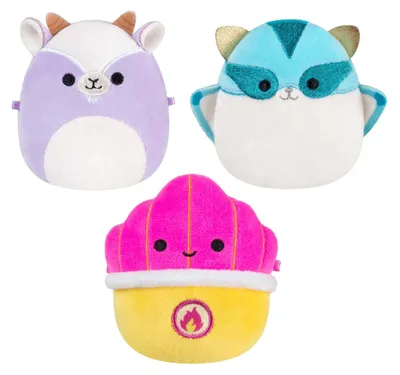 Image de Squishmallows Peluche en peluche - Micromallows Tia, Mariska, Louden - 3 pièces.