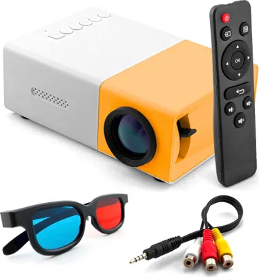 Zdjęcie produktu dla Mini Projektor Multimedialny LED HD USB Micro SD Głośnik Pilot Okulary 3D