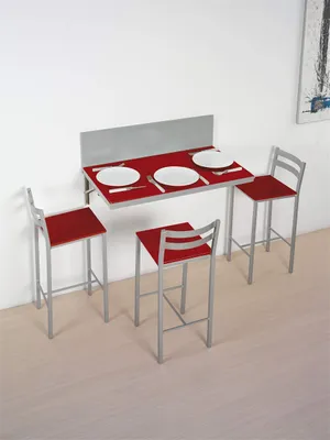Immagine prodotto di Tavolino da parete per la cucina, con piano in vetro, 50 x 90 cm