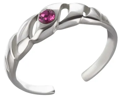 Produktbild von Zehenring Zehring pinker Kristall 925 Silber