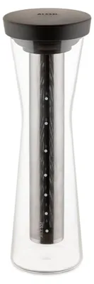 Cold-Brew-Karaffe, Borosilikatglas, 1050 ml, braun, Edelstahlfilter