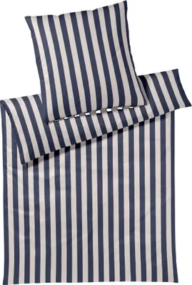 Produktbild von elegante Mako-Jersey-Bettwäsche-Garnitur Join Farbe Marine Größe 155x200+80x80cm