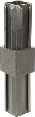 Produktbild von Alberts 859824 XD-Rohrverbinder | gerade | Kunststoff, schwarz | 20 x 20 x 1,5 mm | 10er Set