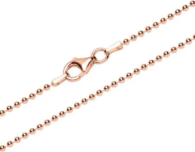 Produktbild von 1,8 mm Kugelkette von Unique aus Sterlingsilber, rosévergoldet