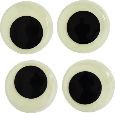 Produktbild von Wackelaugen selbstklebend "Nachtleuchtend", Ø 35 mm, 4 Stück