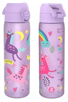 Produktbild von Ion8 Recyclon Ökologische Wasserflasche 500 Ml, Bpa-Frei, Einhörner