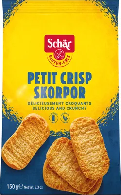 Produktbild von Dr. Schär Crostini, 150 g, 431 kcal, 1813 kJ, 12 g, 7,3 g, 74 g