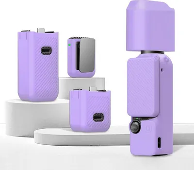 Image de Pour DJI OSMO Pocket 3 6-en-1 silicone TPU Set de protection Cover (Violet)