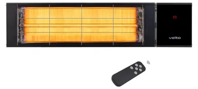 Obrázok produktu pre Infračervený ohrievač na montáž na stenu alebo strop - 2400 W - IP44 - vhodné pre vnútorné aj vonkajšie použitie