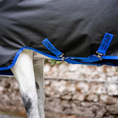 Obrázok produktu pre Horseware Amigo Ripstop 900D Plus, vonkajšia deka pre poníkov, 0 g, veľkosť: 85 cm / 4'3, farba: čierna/klasická modrá