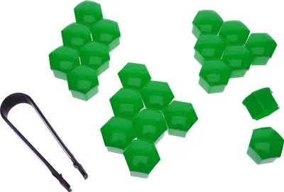 Obrázok produktu pre 19 mm kryty skrutiek ráfikov zelený sťahovák 20 kusov