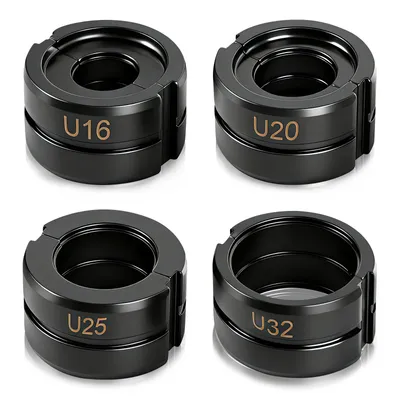 Produktbild von 4 tlg. U-Kontur Pressbacke U16 20 25 32mm Pressbackeneinsatz Crimpzange Wechselbacke für Presszange Kupferrohr Rohrpresszange Handpresszange Schwarz
