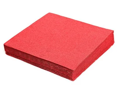 Produktbild von 100x Servietten 33 x 33 cm 1/4 -Falz 2-lagig rot