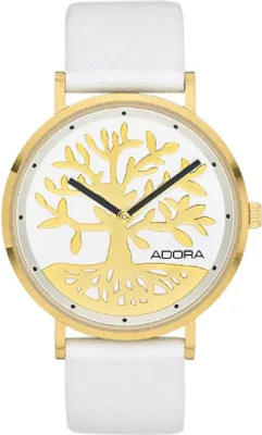 Produktbild von ADORA AT5436 Damen Damenuhr Lebensbaum Leder weiss