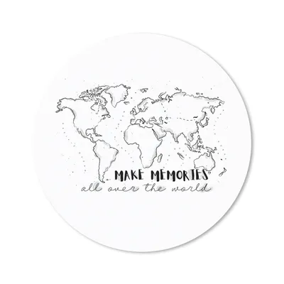 Produktbild von MuchoWow® Mauspad Mousepad Karte - Sprichwörter - Schwarz und Weiß 50x50 cm - Mousepads - Maus Mat - Pad - Mausunterlage - Vinyl