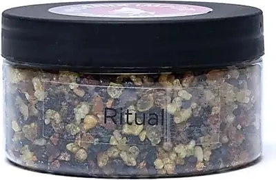 Image de Set d'encens Résine d'encens rituel -- 80 g + pince à charbon -- 18 cm