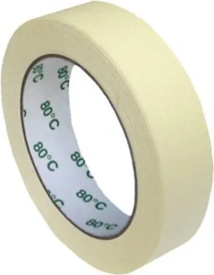 Produktbild von 9x Kreppband Kreppklebeband Montageband PLUS bis 80° C beige 25mm x 50m