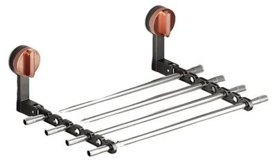 A product shot of a foldable suction cup clothes drying rack.