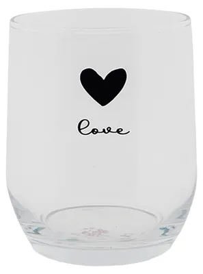 Immagine prodotto di Bicchiere d'acqua Clayre & Eef 300 ml vetro cuore