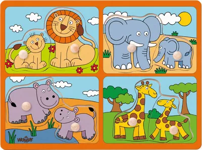 Zdjęcie produktu dla Puzzle dla małych dzieci z uchwytami - dla małych dzieci z uchwytami