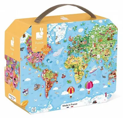 Immagine prodotto di Janod Puzzle Gigante del mondo - 300 pz