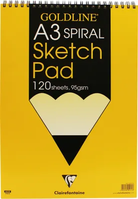 Produktbild von Clairefontaine 4x Goldline Sketch Spiralblock, 120 Blatt A3 95g GSSPA3Z