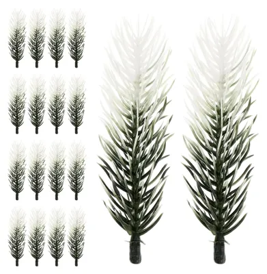 Produktbild von Künstliche Kiefernzweige 30 Stück PVC Weihnachtsdekor Lebensecht 10 cm für Festtagsdekoration Hochzeit Party Tischdekoration