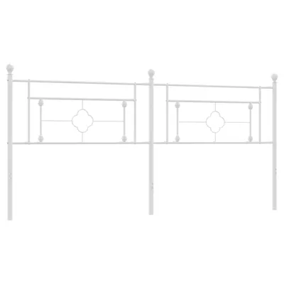 Image de vidaXL Tête de lit de rechange en métal blanc 193 cm
