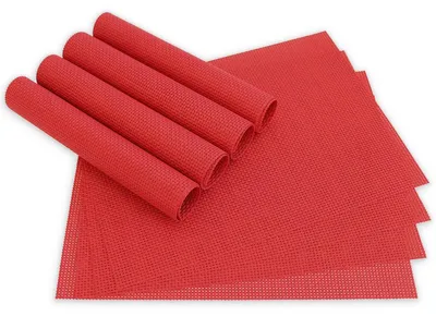 Immagine prodotto di Set di 8 tovagliette ELEGANCE rosse come tovagliette da tavolo