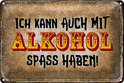 Produktbild von Blechschild 30x20cm ich kann auch Spass haben