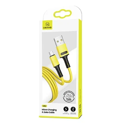 Immagine prodotto di Cavo Usams U52 Microusb 2A Ricarica rapida 1 M Giallo/Giallo Sj435Usb03 (Us-Sj435)